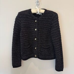 ba&sh Gaston Shimmer Cardigan Sweater